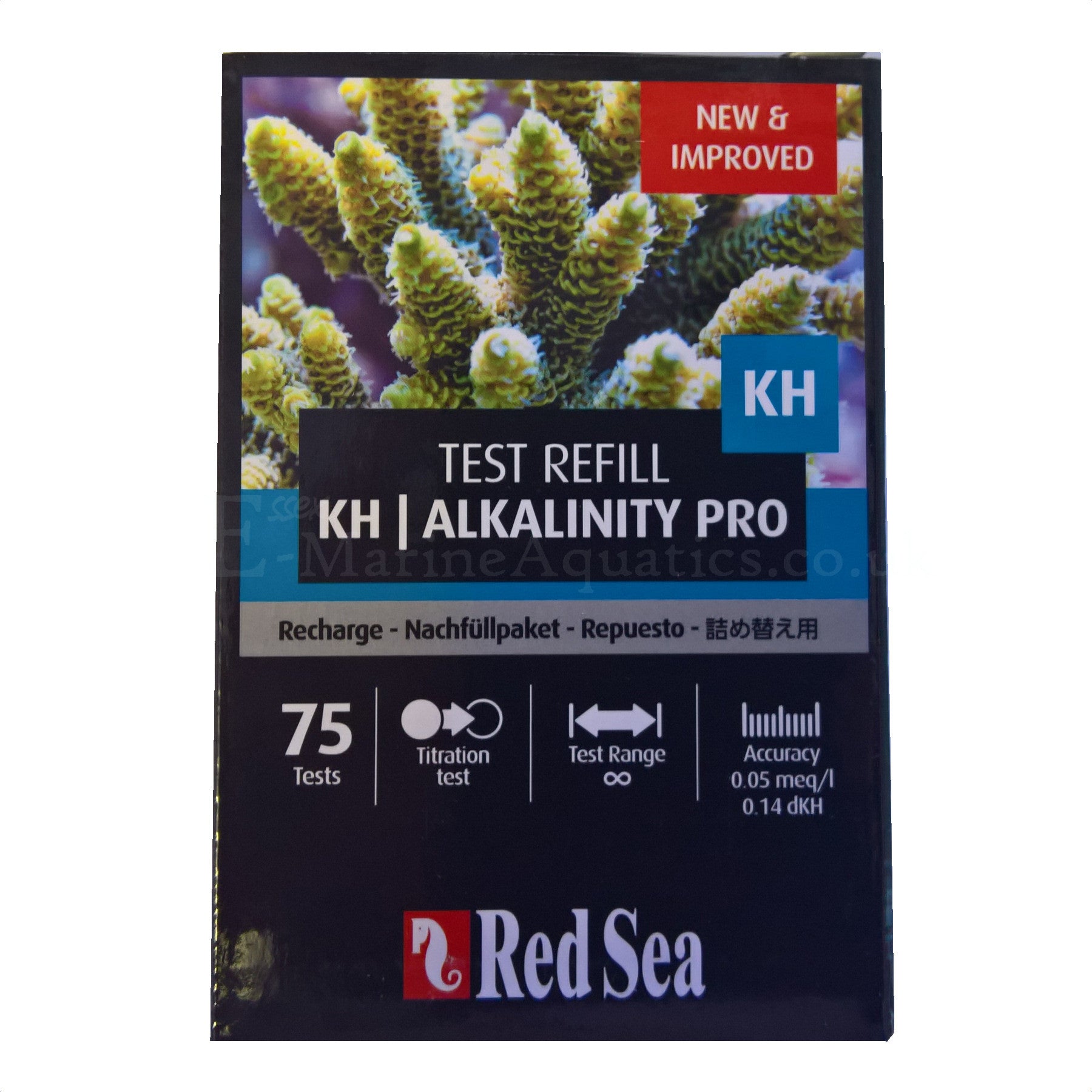 RED SEA KH / ALKALINITY PRO TEST KIT REFILL PACK (75 TESTS) – Essex ...