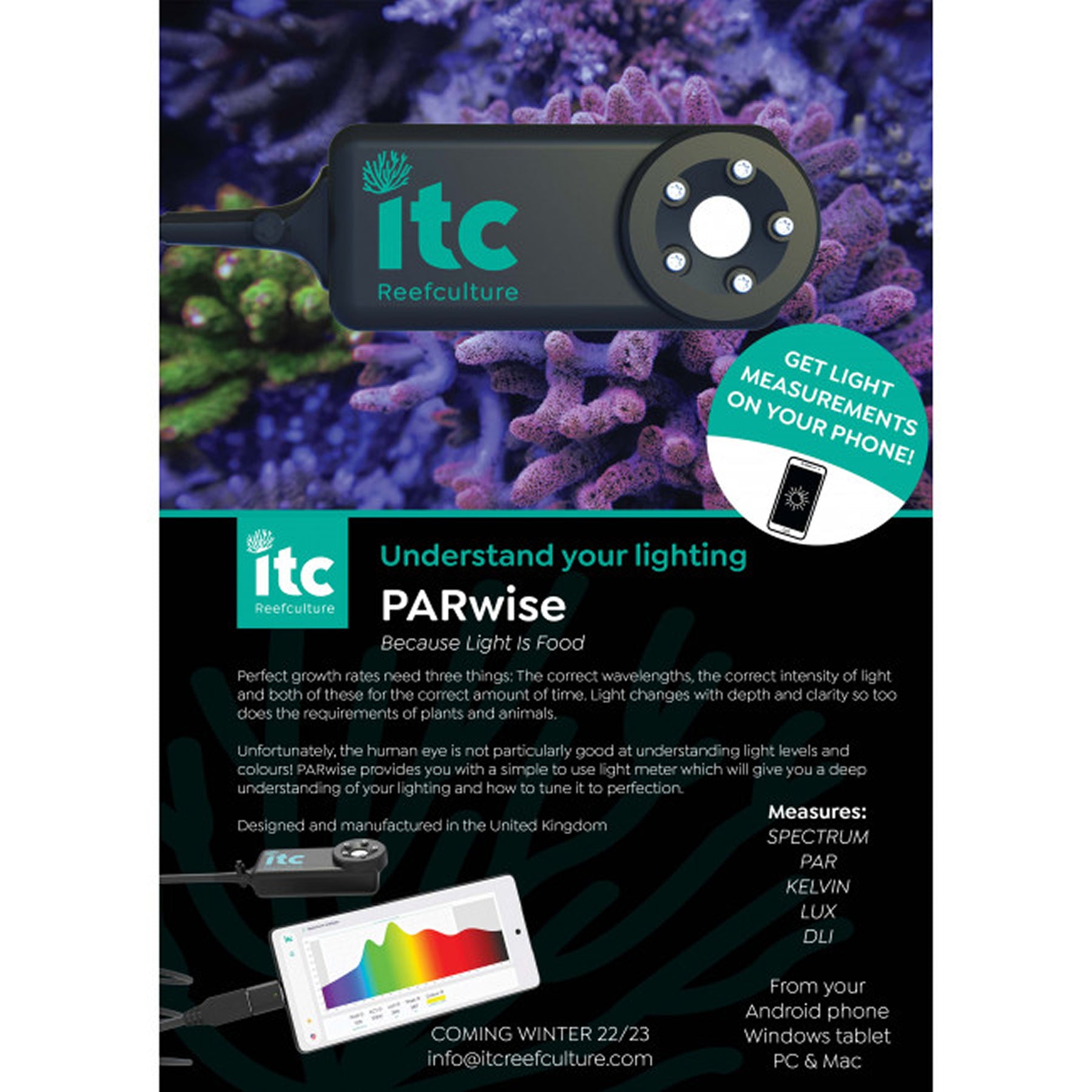 ITC PARwise USB Light Meter Essex Marine Aquatics